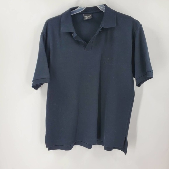 BENTLEY Men L Black Short Sleeve Polo Shirt - Picture 1 of 5